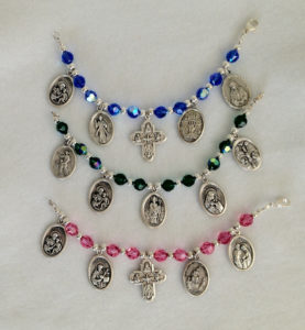 jewelry, sterling silver, Swarovski Crystal, necklace, bracelet, earrings, Catholic, faith, hope, love, hearts, Christian