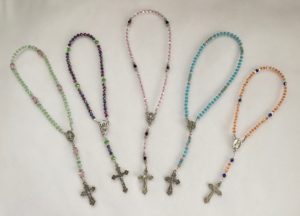 jewelry, sterling silver, Swarovski Crystal, necklace, bracelet, earrings, Catholic, faith, hope, love, hearts, Christian, rosaries, crucifix, key chains, accessories, book marks, badge holders, eyeglass holders